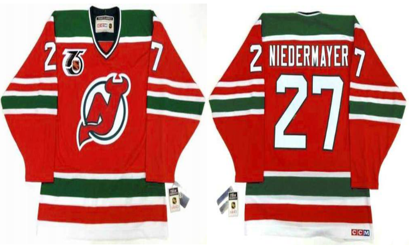 2019 Men New Jersey Devils #27 Niedermayer red CCM NHL jerseys->new jersey devils->NHL Jersey
